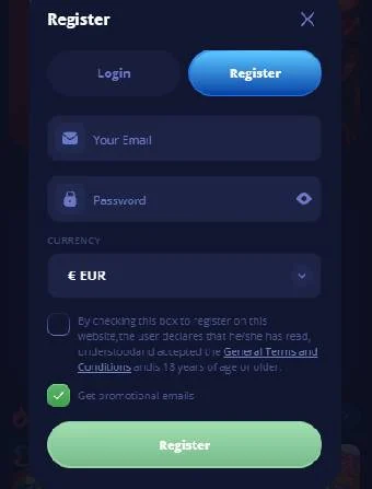 Formularz rejestracji Marvel Casino i etapy weryfikacji użytkownika