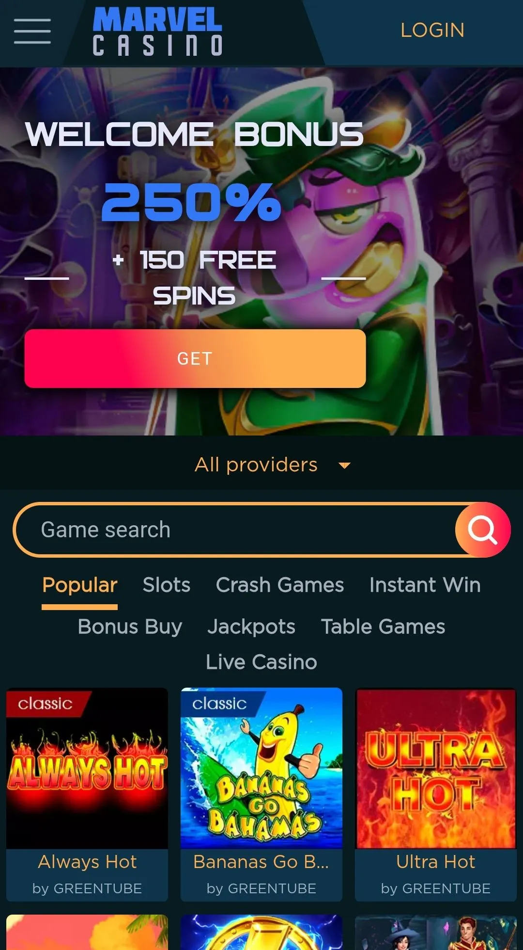 Gry stołowe w Marvel Casino z ciemnym kosmicznym motywem